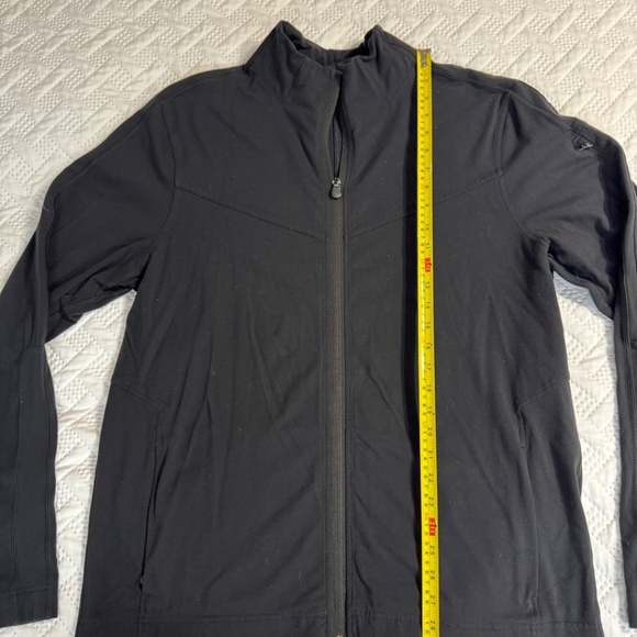 Lululemon Athletica Lulu Men XL Stretchy Black Lightweight Activewear Zip Coat - Picture 9 of 9